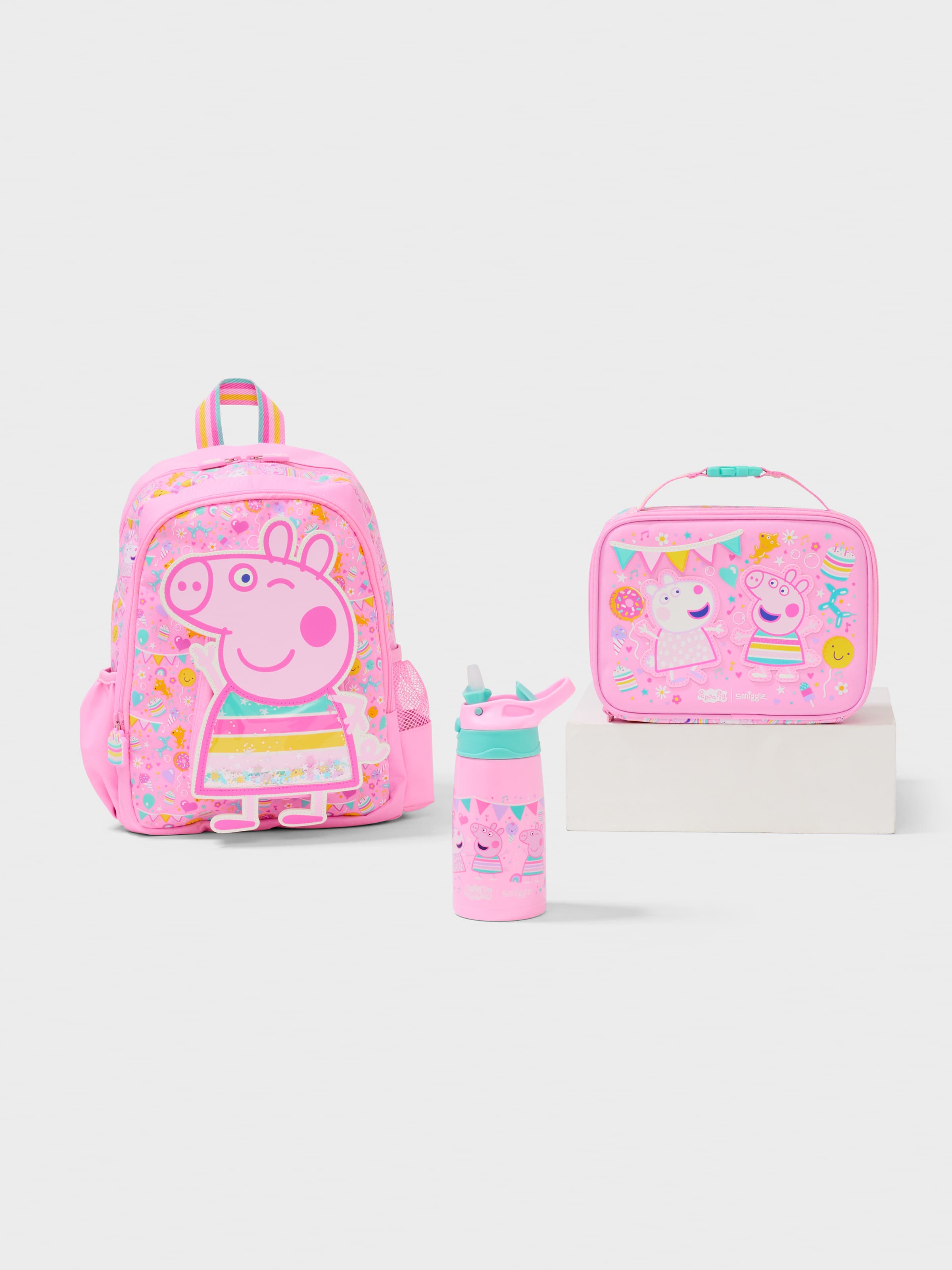 Peppa Pig 3 Piece Junior Steel Bottle Bundle