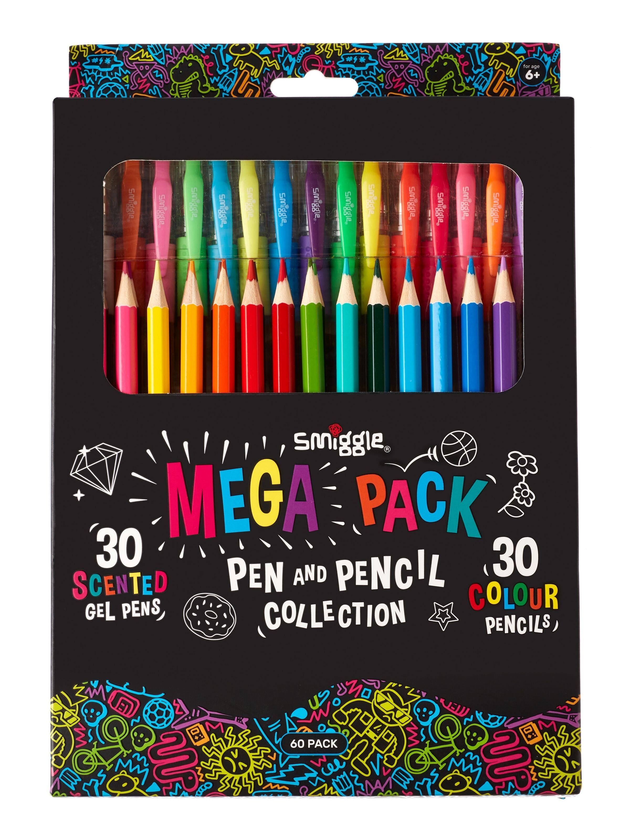 Mega Pack Scented Gel Pen & Pencil Collection X60